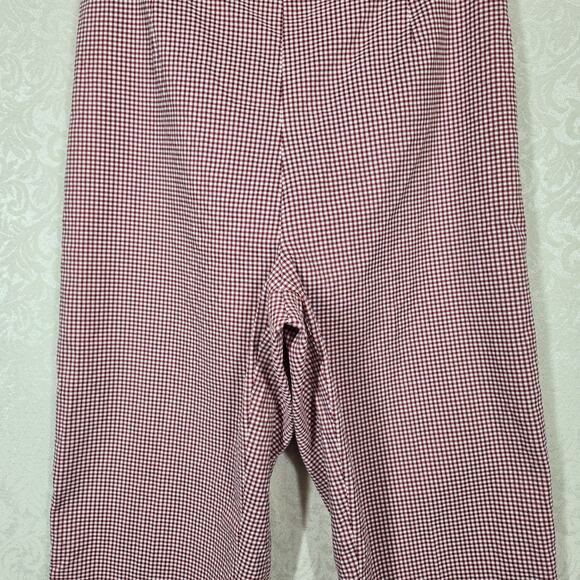 VTG Bill Blass Jeans Cropped Ankle Pants Red White Gingham Retro Cottagecore - Picture 5 of 16